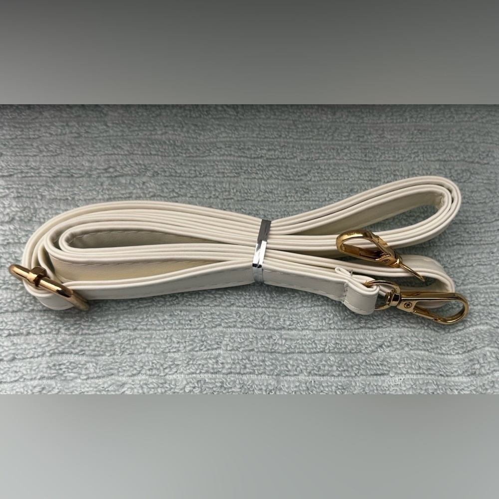 Women Crossbody Tote Bag PU Leather Tote Top Handle Satchel Shoulder Bag, White - Picture 6 of 14